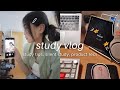 productive STUDY vlog 📓 study tips | 4hr midterm cram | study with me | study motivation *piano bgm