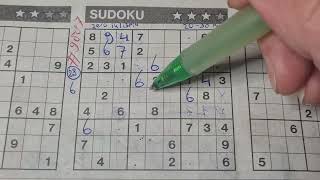 (#9887) Sunday Three Stars Sudoku puzzle. Bonus Extra edition 01-12-2025 Extra part 1 of 4