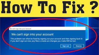 How To Fix We Can't Sign Into Your Account || Temporary Profile Error In - Windows 10