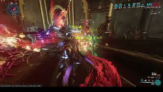 Warframe 日月 (紫卡+近戰元素士) + 賦能 近戰連打. VS 215級 鋼韌 卓越者