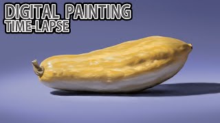 [デジタル画タイムラプス] 1時間10分で描くリアルなカボチャのメイキング | Digital Painting Time Lapse