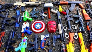 koleksi mainan tembak plastik seperti shotgun,watergun,nerf,borgol,granad,ak47,sniper,pistol 72