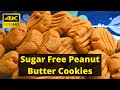 NO SUGAR - Peanut Butter Cookies 🥜 3 Ingredients - LOW CARB | Tasty As Fork | 4K Ultra HD