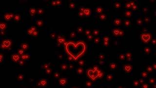 Red❤️Neon Light Hearts Flying Heart Background Video Loop | Animated Background | Wallpaper