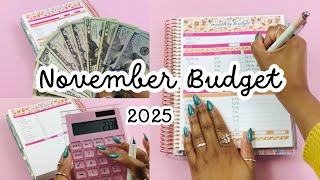Monthly Reset | NOVEMBER COMPLETE BUDGET SETUP | How to Budget for Beginners | PERSONAL FINANCE