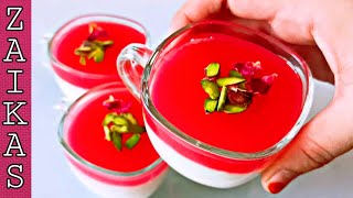 Raspberry Milk Pudding | Only 3 Ingredients Delicious😋 Dessert | 10 Minutes Instant Pudding Recipe🌹