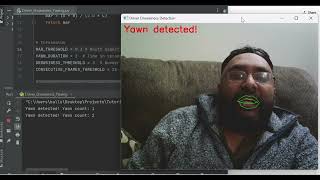Drowsiness Detection using yawn detection with OpenCV & Dlib | Real-Time Driver Monitoring System