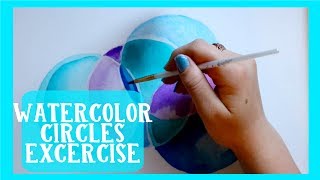 WATERCOLOR CIRCLES a Beginners Watercolor Exercise  - @dramaticparrot