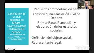 Requisitos protocolarios para constituir una Asociación Civil Deportiva. Geoffrey Recoder.