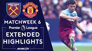 West Ham v. Manchester United | PREMIER LEAGUE HIGHLIGHTS | 9/22/19 | NBC Sports