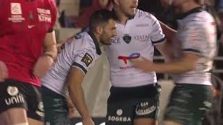 TOP 14 - Essai de Aymeric LUC (SP) - RC Toulon - Section Paloise