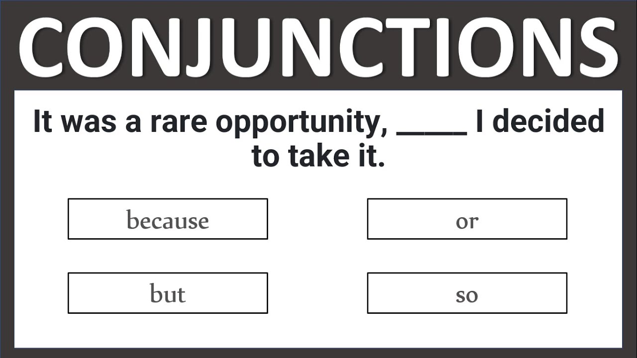 Conjunction Quiz | Conjunctions - YouTube