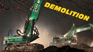 MEGA ABBRUCH #2 LIEBHERR LONGFRONT BAGGER 954 ++ BÜROHAUS HAMBURG