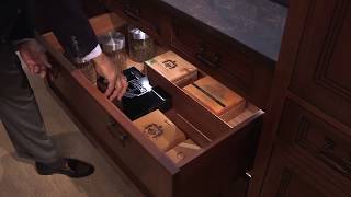 Deep Divided Drawer with Integrated Lighting