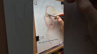 Watercolour portrait process #timelapse #watercolor #portrait