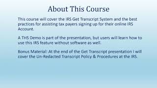 Download Taxpayer's IRS Transcripts Instantly Without a 2848 8821