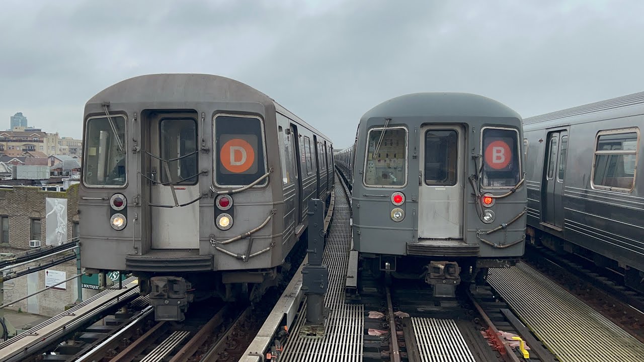 BMT Brighton Line: (D) (N) (Q) Trains With NIS (B) Trains @ Ocean Pkwy ...