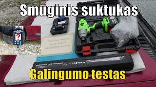 Akumuliatorinis smūginis suktukas. Testas / Testing 128VF  electric impact wrench