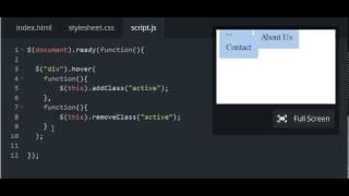 Codecademy: jQuery - Hover
