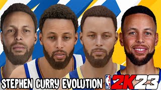Stephen Curry Ratings and Face Evolution (College Hoops 2K7 - NBA 2K23)