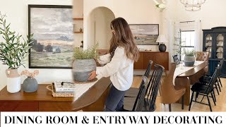 DINING ROOM & ENTRYWAY DECORATING | simple home decorating ideas!