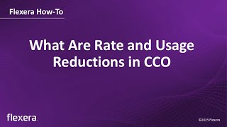 Cloud Cost Optimisation Strategies | What are rate and usage reductions in CCO | Flexera