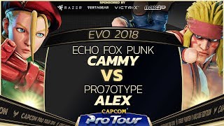 Echo Fox Punk (Cammy) vs Pro7otype (Alex) - EVO 2018 - Pools - SFV - CPT 2018