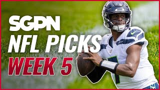 NFL Picks Week 5 - NFL Predictions 10/9/22 - Sports Gambling Podcast - NFL Predictions Week 5