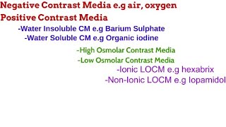 2. Contrast Media(1) RADIOGRAPHIC TECHNIQUE