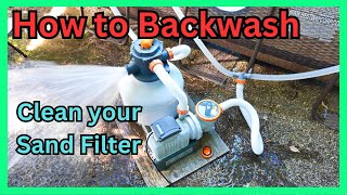 How to Backwash Sand Filter above ground pool: Bestway Filter Cleaning