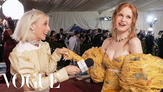 Madelaine Petsch on Her Gilded Gold Leaf Eyes  | Met Gala 2022 With Emma Chamberlain | Vogue