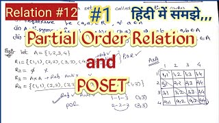 Partial Order Relation | POSET | Partial Order Set | Discrete Mathematics in Hindi