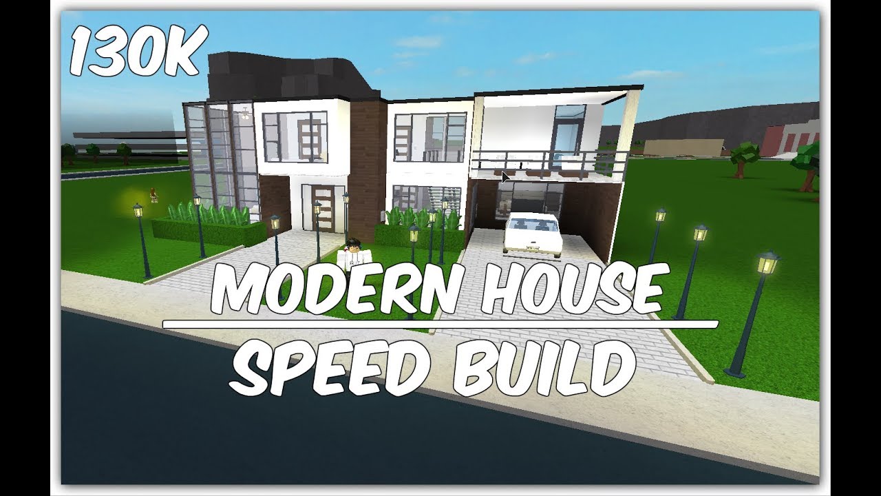 Modern House Speed Build Roblox Bloxburg Youtube