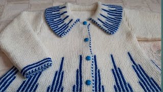 Baby frock knitting in hindi | Baby Cardigan knitting | Step by step | Full Measurements | part 2