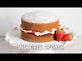 Easy Victoria Sponge Cake with Cream and Strawberries // Tutorial // Movers + Bakers