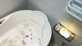 Luxury Spa Bath Pillow with 4D Air Mesh Technology, Hypoallergenic, Non Slip Suction Cups, Neck & Ba