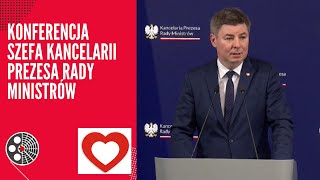 Jan Grabiec. Konferencja Szefa Kancelarii Prezesa Rady Ministrów.