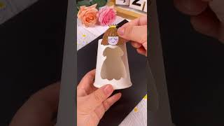 How to make doll with colorful dress. ||#art #craft #kidsvideo #handmade #diy #youtubeshorts