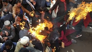 Congress Activists Accidentally Set Themselves On Fire | Full Video Footage