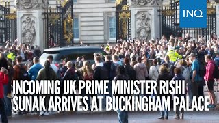 Incoming UK Prime Minister Rishi Sunak arrives at Buckingham Palace to be appointed by the king