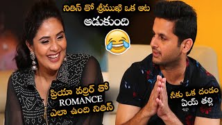 Nithiin Hilarious Fun With Sreemukhi About Check Movie Making || Priya Prakash Varrier || NS