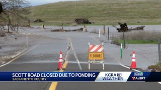 Scott Road closed in Sacramento County due to ponding