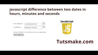 javascript difference between two dates in hours, minutes and seconds