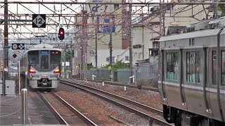 JR西日本 223系2000番台+225系0番台 新快速 長浜行き  223系2000番台  J編成×2  普通 網干行き  大津駅  20210808