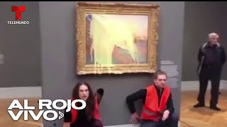 Activistas lanzan puré de papas a un cuadro de Monet en Alemania