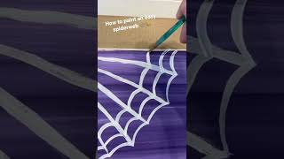 How to paint a spider web 🕸️🎨 #painting #howto #spider