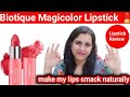 Biotique Natural Makeup Magicolor Lipstick shade Twinkle Pink review & lipSwatches |RunaTalks @rarareviews