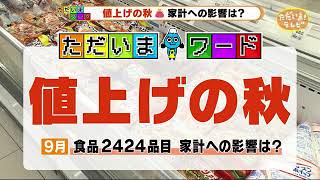 【値上げの秋】食品2424品目で値上がり　家計への影響は