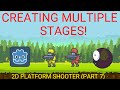 Creating multiple levels! 2d platform shooter in Godot! (Part 7)