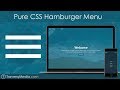 Pure CSS Hamburger Menu & Overlay